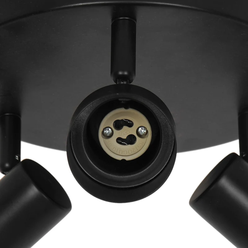 Boston 3-rondel | Loftlampe | Sort