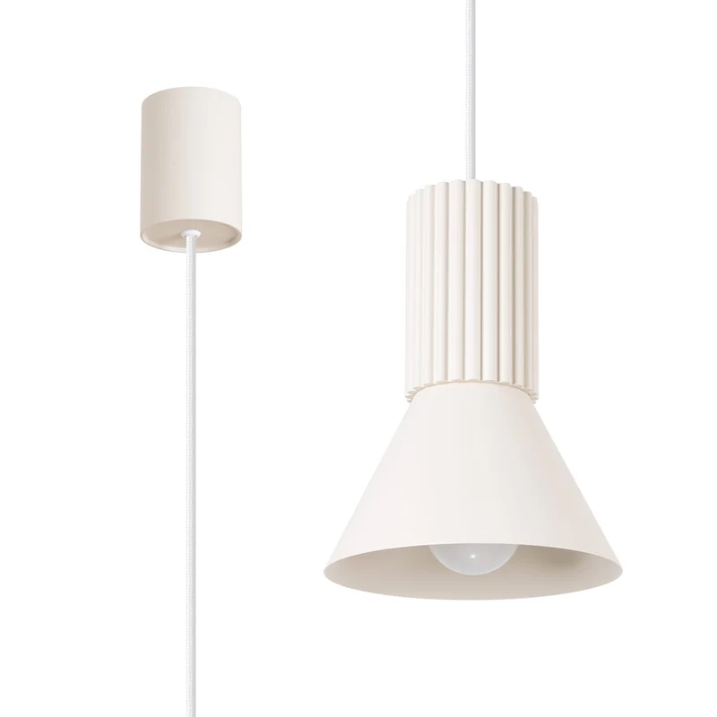 Suspension Aluminium Beige Grenier