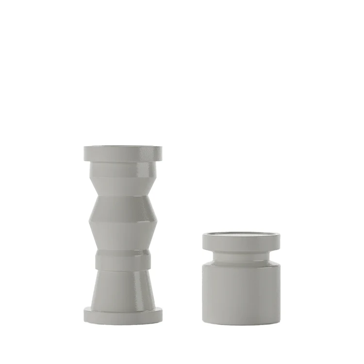 Set de 2 bougeoirs en bois design coloris cr me Antalya