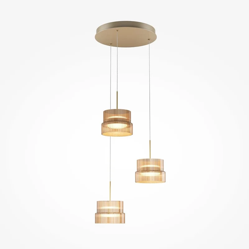 Suspension métal bronze Ø15cm moderne