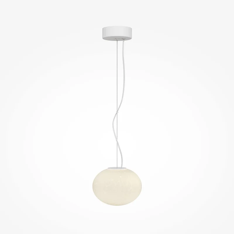 Suspension métal blanc Ø20cm moderne