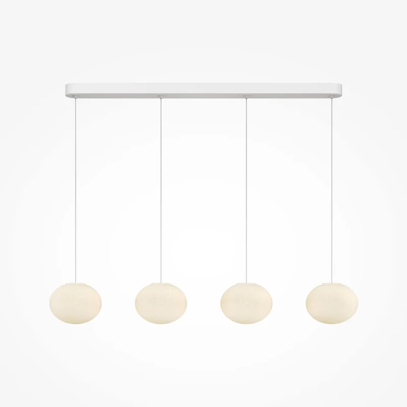 Suspension métal blanc Ø20cm moderne