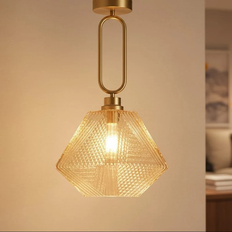 Petite Suspension Pour Couloir Dorée Design