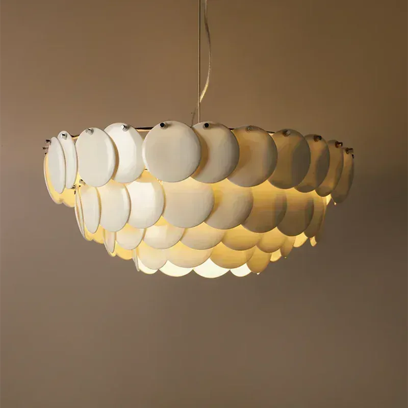 Lustre LED Blanc en Céramique