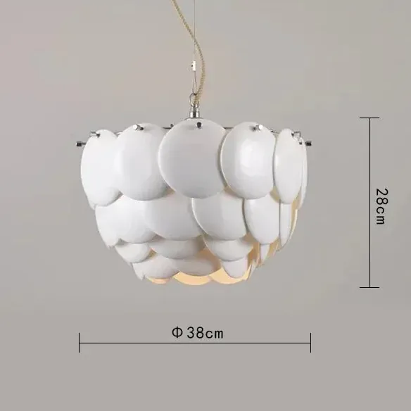 Lustre LED Blanc en Céramique