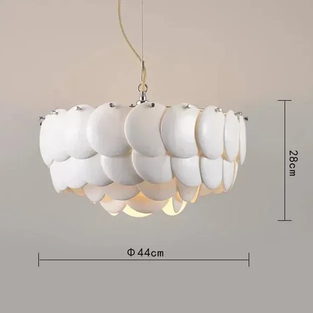Lustre LED Blanc en Céramique