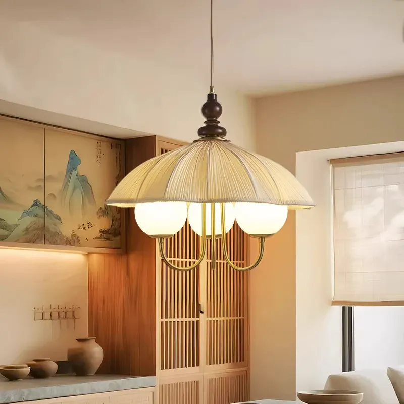 Plafonnier Japonais en Soie