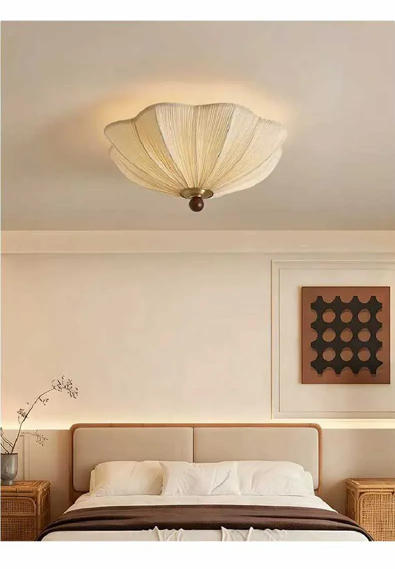 Plafonnier Japonais en Soie