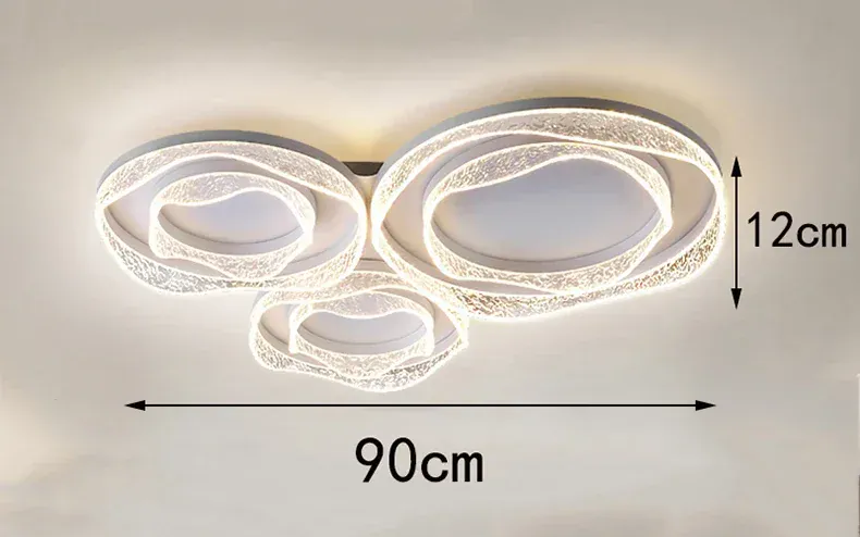 Plafonnier Dimmable Design Noir en Verre