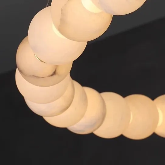 Lustre Suspension Blanc Rond Haut Plafond