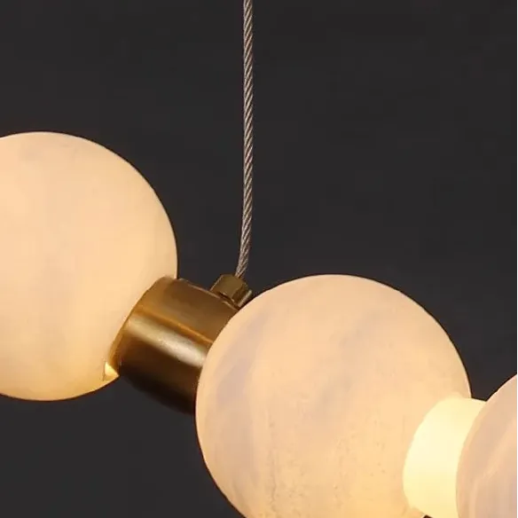 Lustre Suspension Blanc Rond Haut Plafond