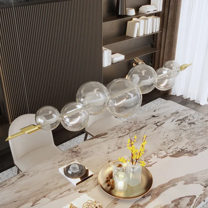 Lustre de Bar Bulles de Verre