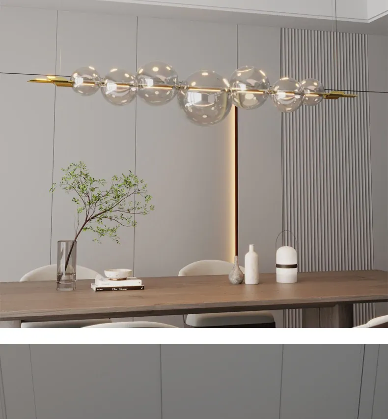 Lustre de Bar Bulles de Verre