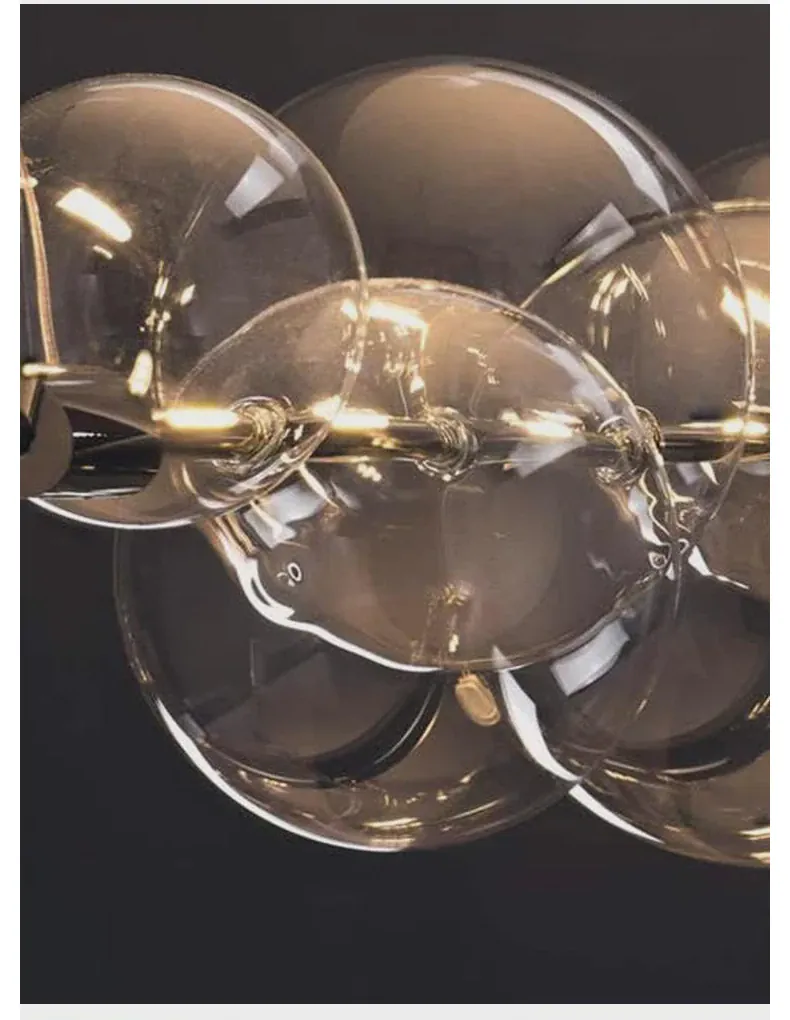 Lustre de Bar Bulles de Verre