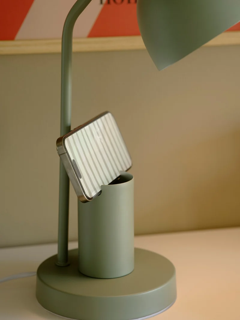 Devone | Bordlampe | Støvet grøn
