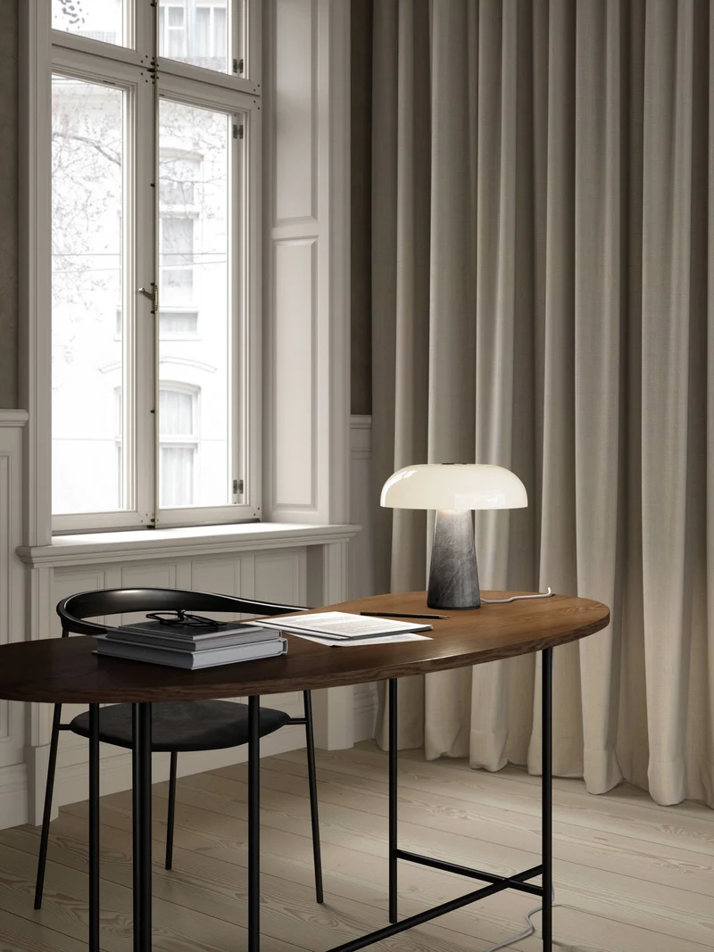 Glossy Bordlampe Grå - Design For The People