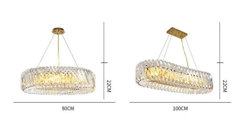 Lustre Moderne en Verre pour Séjour
