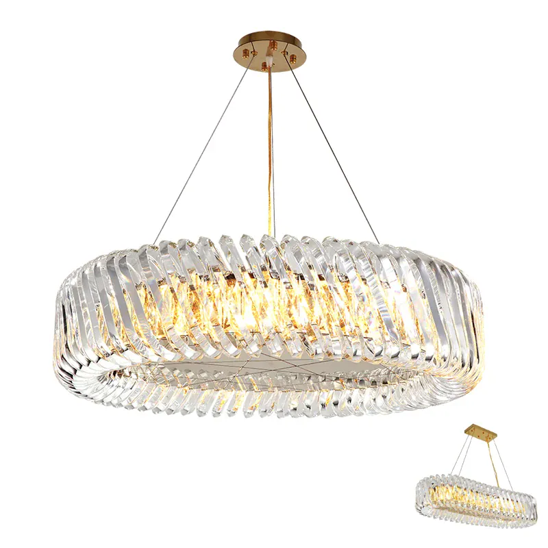 Lustre Moderne en Verre pour Séjour