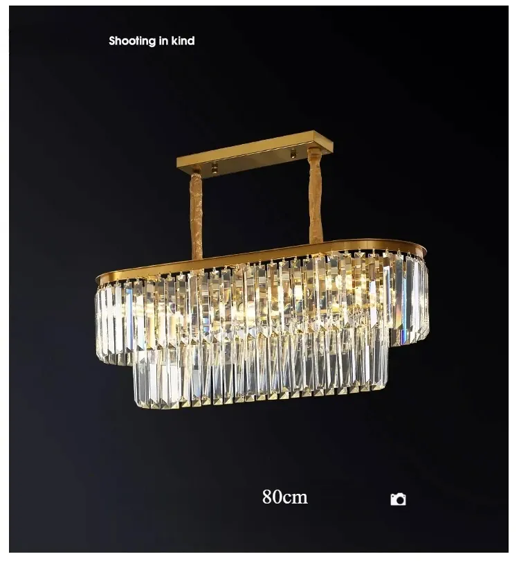 Grand Lustre Moderne en Verre pour Salon