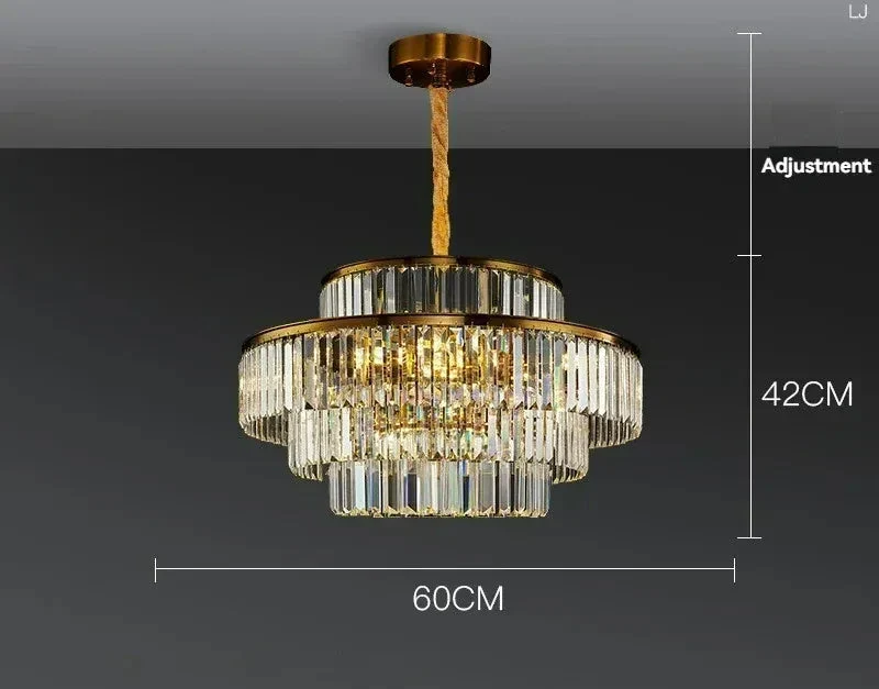 Grand Lustre Moderne en Verre pour Salon