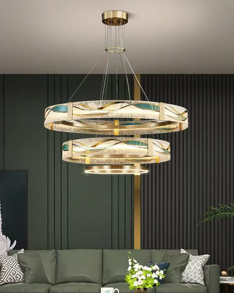 Lustre Anneaux en Cascade