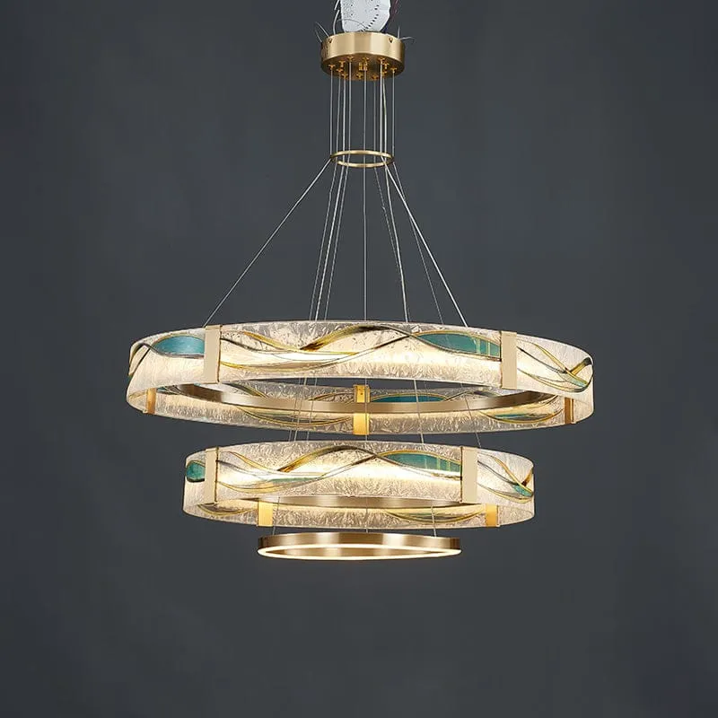 Lustre Anneaux en Cascade