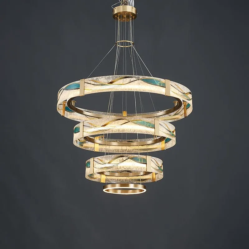 Lustre Anneaux en Cascade