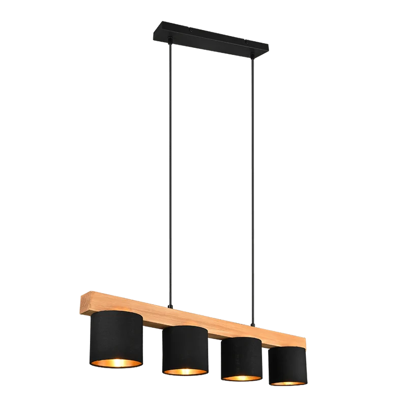 Suspension Luminaire Bois Noir