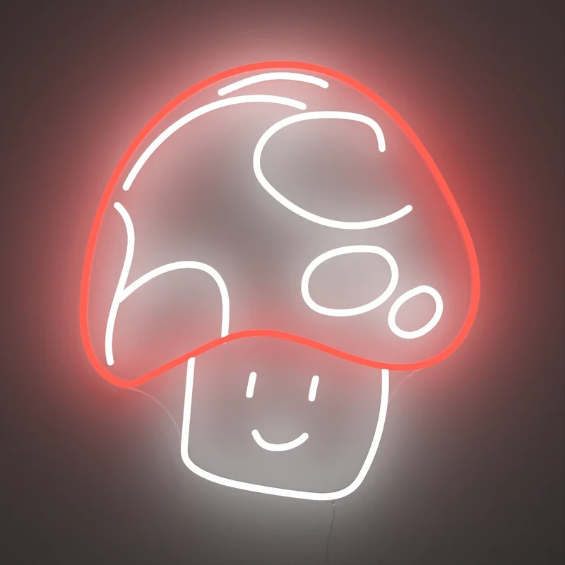 Mushroom by Gregory Siff, signe en néon LED