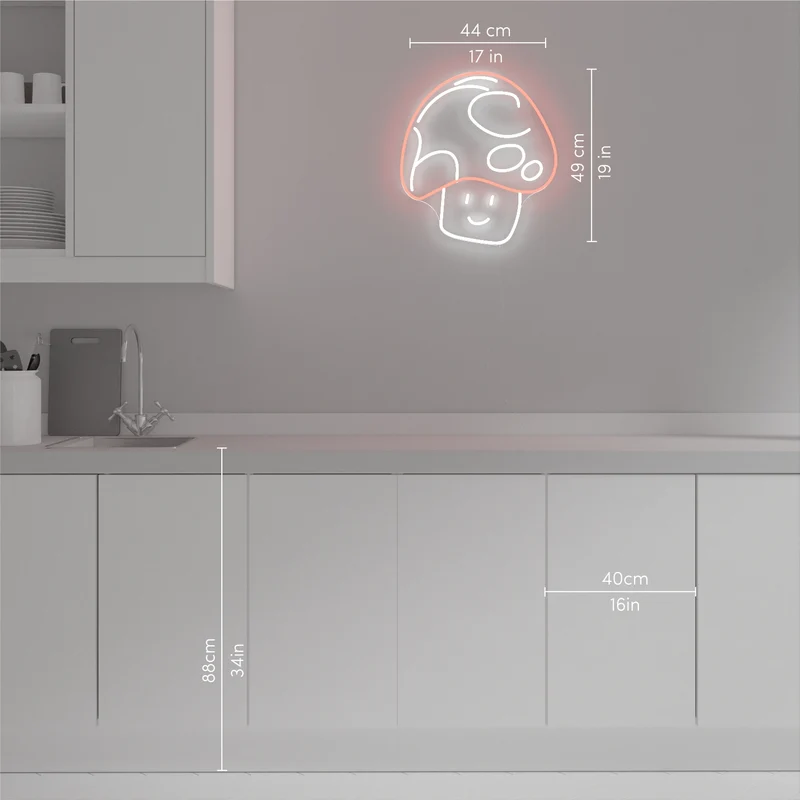 Mushroom by Gregory Siff, signe en néon LED