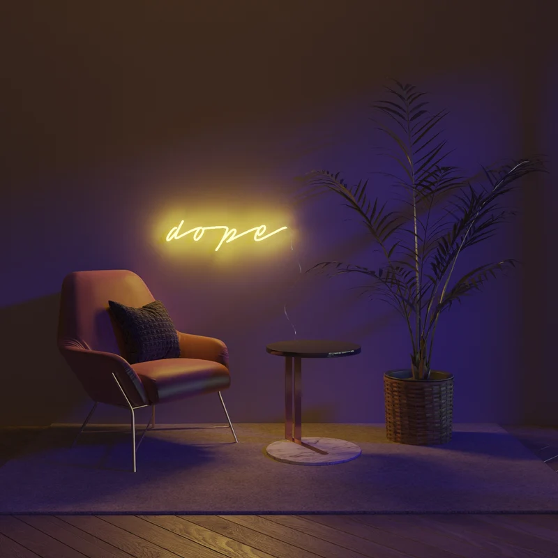 Dope, signe en néon LED