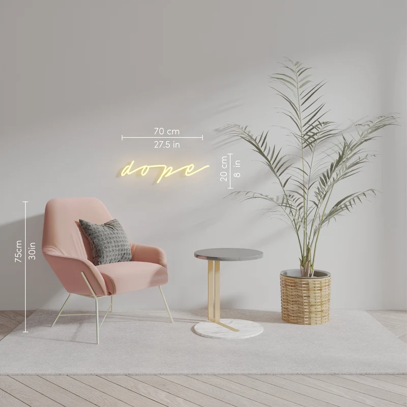 Dope, signe en néon LED