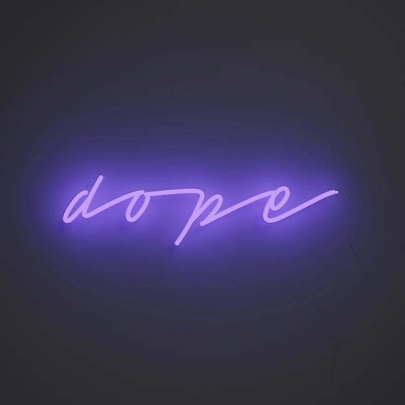 Dope, signe en néon LED