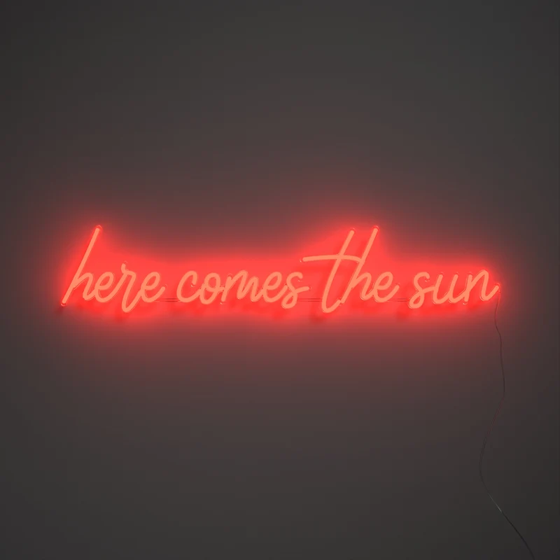 Here comes the sun, signe en néon LED