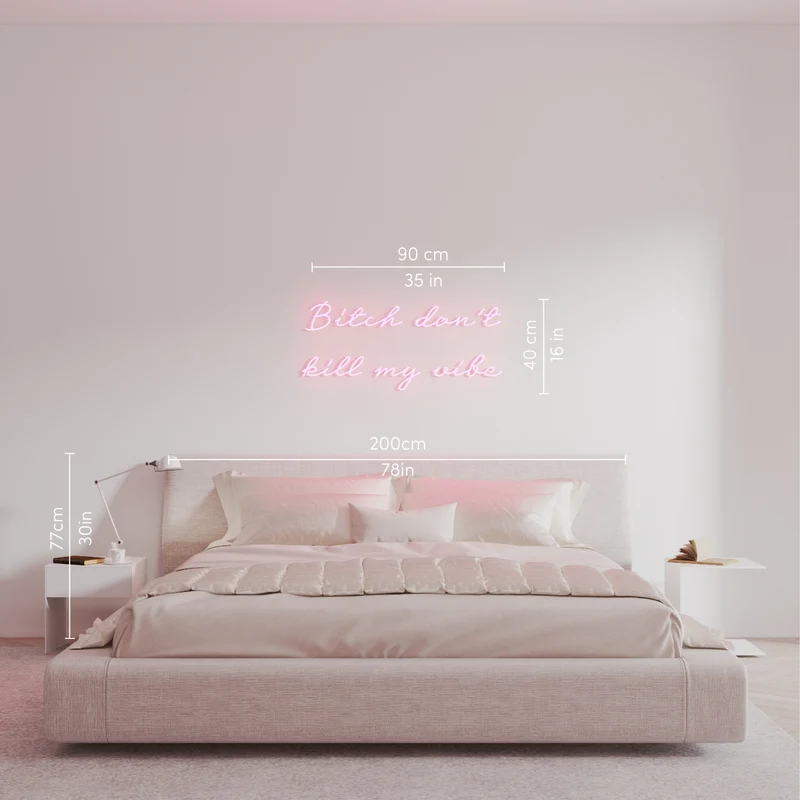 Bitch don't kill my vibe, signe en néon LED