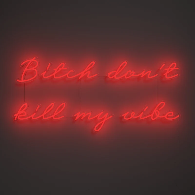 Bitch don't kill my vibe, signe en néon LED