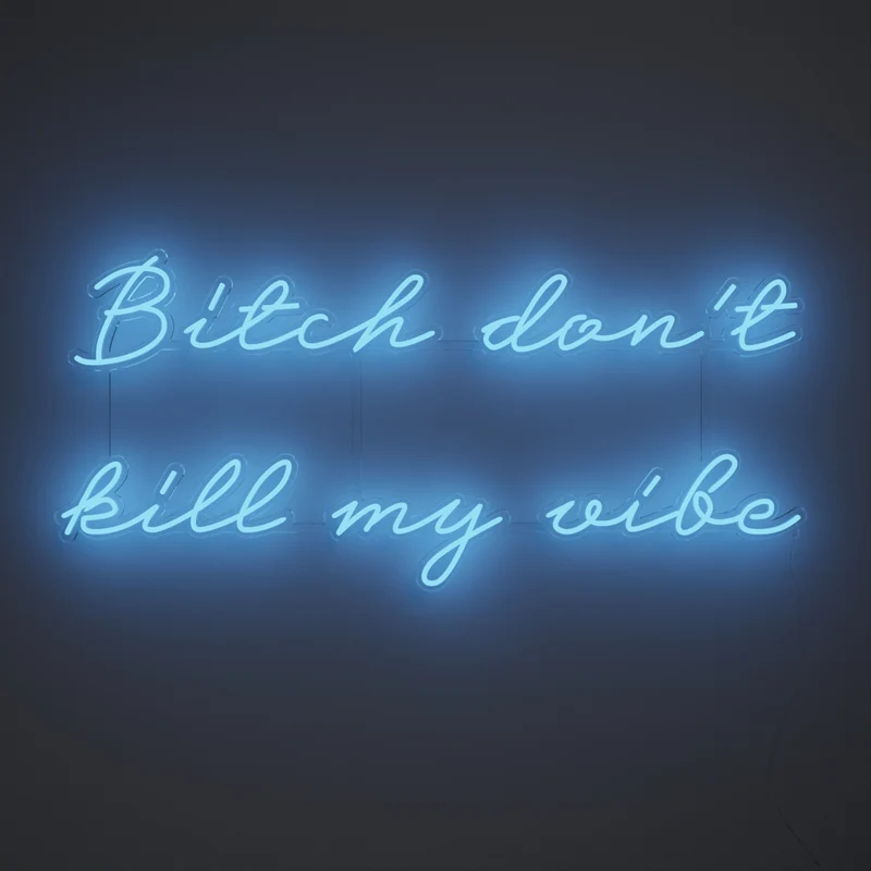 Bitch don't kill my vibe, signe en néon LED