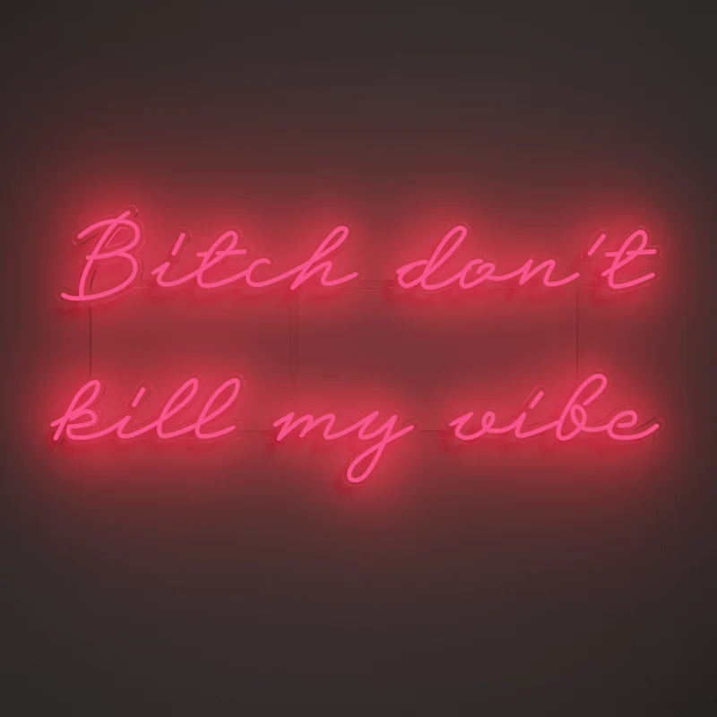 Bitch don't kill my vibe, signe en néon LED