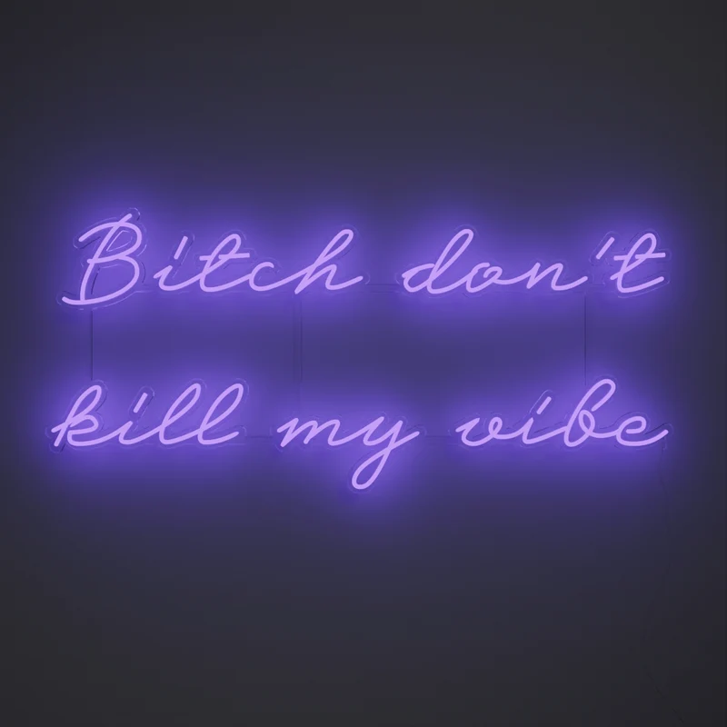 Bitch don't kill my vibe, signe en néon LED