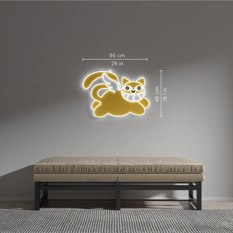 Monsieur Chat, signe en néon LED