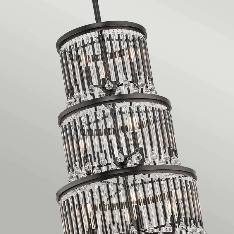 Lustre Noir Pour Haut Plafond