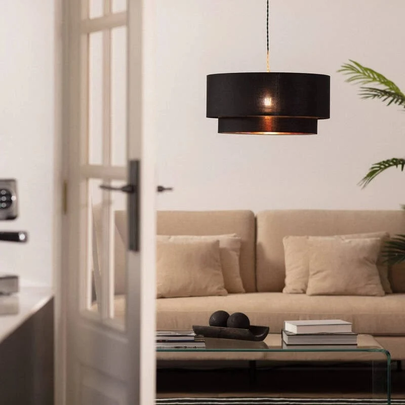 Lampe Blanc Tissu Salon