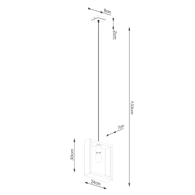 Suspension Simple Noire