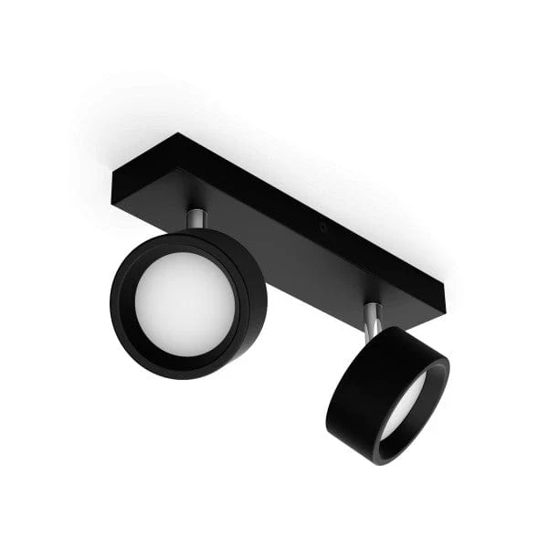 Plafonnier 2 Spots LED Noir