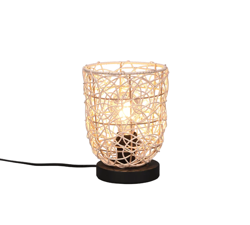 Lampe À Poser En Rotin