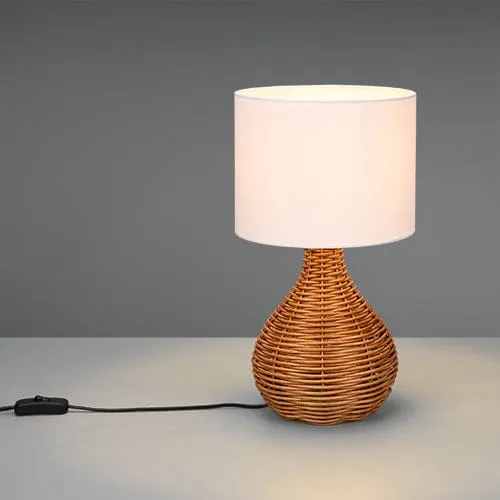 Lampe À Poser Rotin Osier