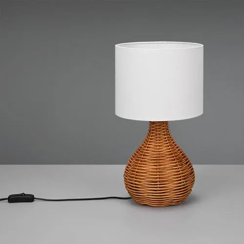 Lampe À Poser Rotin Osier