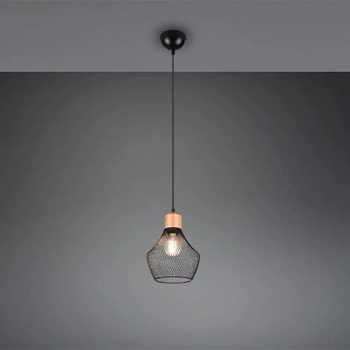 Luminaire Bois Et Métal Noir