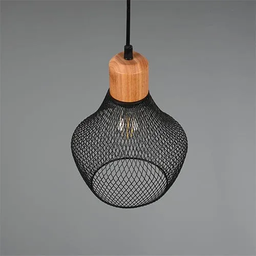 Luminaire Bois Et Métal Noir