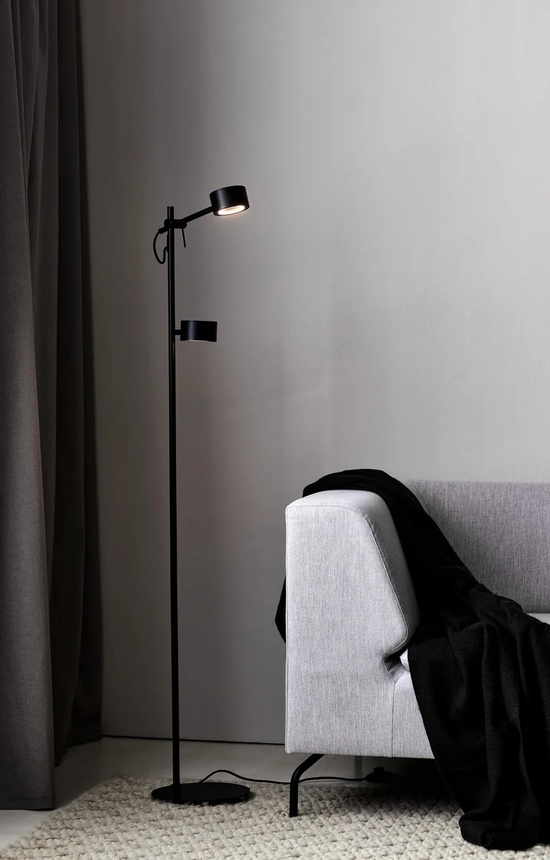 Clyde | Gulvlampe | Sort